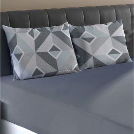 Jogo de Cama Casal Malha 3 Peças Havan Casa - Bruce Cinza