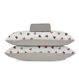 Jogo de Cama Casal Malha 3 Pe&ccedil;as Havan Casa - AMABILE/TAUPE