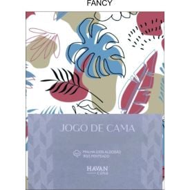 Jogo De Cama Casal Malha 3 Peças Havan Casa - FANCY/TERRA COTA