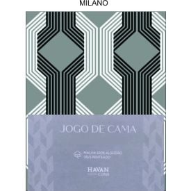 Jogo De Cama Casal Malha 3 Peças Havan Casa - MILANO/PRETO