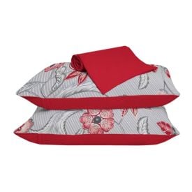 Jogo De Cama Casal Malha 100% Algodão Solecasa 3 Pçs - Stella Carmim