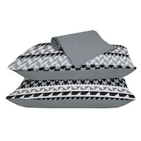 Jogo De Cama Casal Malha 100% Algodão Solecasa 3 Pçs - Onix Cinza