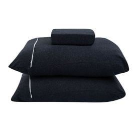 Jogo De Cama Casal 3 Peças Mescla Havan Casa - Preto 