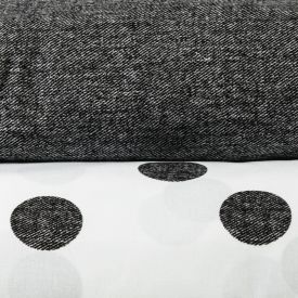 Jogo de Cama Casal Percal Buona Fortuna 4 pçs - Poa Textura Preto