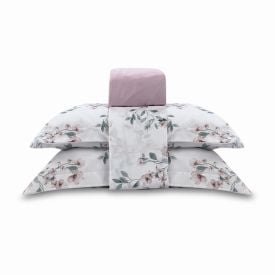 Jogo de Cama Casal Percal Buona Fortuna 4 pçs - Aurora Rosa