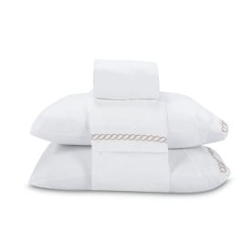 Jogo de Cama Casal Bordado Havan Casa 4 pçs - Branco