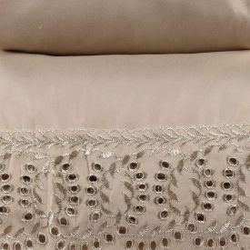 Jogo de Cama Imperial Casal com Renda Havan Casa 4 p&ccedil;s - Bege
