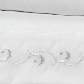 Jogo de Cama Casal Imperial Bordado Havan Casa 4 p&ccedil;s - Branco