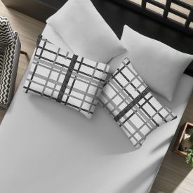 Jogo de Cama Casal Malha Solecasa Havan Casa 3 pçs - Trama Urbana Cinza