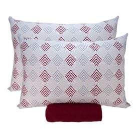 Jogo de Cama Casal Malha Solecasa Havan Casa 3 pçs - Setas Bloodstone