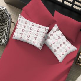 Jogo de Cama Casal Malha Solecasa Havan Casa 3 pçs - Setas Bloodstone