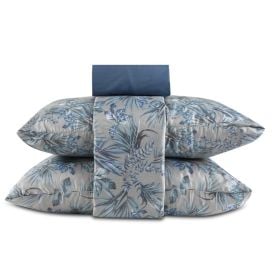 Jogo De Cama Casal Microfibra 150 Fios Havan Casa 4 Peças - Verona Azul 