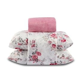 Jogo de Cama Casal Microfibra Napoli Havan Casa 4 pçs - Cecilia Rosa