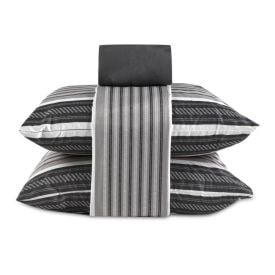 Jogo De Cama Casal Elegance Havan Casa 4 Pçs - Miura Chumbo Geo