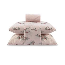 Jogo de Cama Casal Napoli Havan Casa 4 pçs - Romantic Flowers Rosa