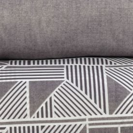 Jogo de Cama Casal Napoli Havan Casa 4 pçs - Gráfico Geométrico Cinza