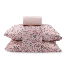 Jogo de Cama Casal Napoli Havan Casa 4 pçs - Camille Flowers Rosa