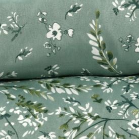 Jogo de Cama Casal Napoli Havan Casa 4 pçs - Garden Folhas Verde