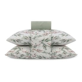 Jogo de Cama Casal Napoli Havan Casa 4 pçs - Olivia Folhas Verdes