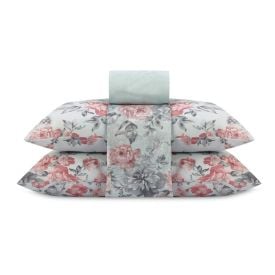 Jogo de Cama Casal Napoli Havan Casa 4 pçs - Suela Flowers Verde