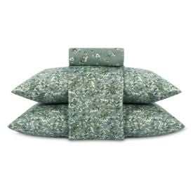 Jogo de Cama Casal Napoli Havan Casa 4 pçs - Garden Folhas Verde