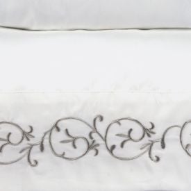 Jogo de Cama Imperial King Bordado Havan Casa 4 Peças - Branco