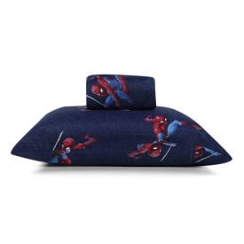 Jogo De Cama Infantil Solteiro Disney By Hedrons 2 Pçs - Homem aranha Teia