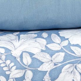 Jogo De Cama King 100% Algodão Royale 4 Peças - Stone Azul