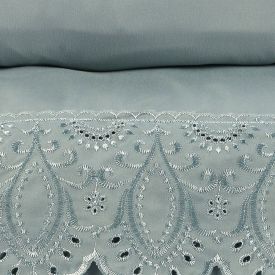 Jogo de Cama King 100% Poliéster com Renda Havan Casa 4 pçs - Verde