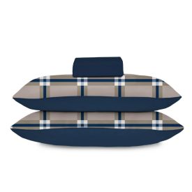 Jogo De Cama King Malha Havan Casa 3 Peças - Lumy Azul Marinho
