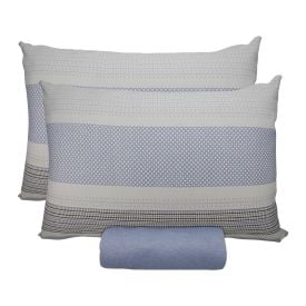 Jogo de Cama King Malha Solecasa Havan Casa 3 pçs - Contemporâneo Azul Jeans