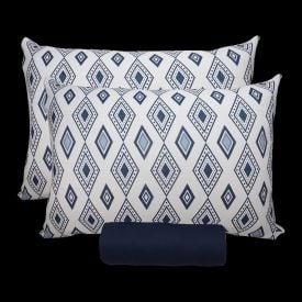 Jogo de Cama King Malha Solecasa Havan Casa 3 pçs - Horizonte Azul Profundo