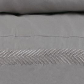 Jogo de Cama King Bordado Havan Casa 4 pçs - Cinza Amianto