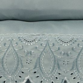 Jogo de Cama King Imperial com Renda 4 p&ccedil;s Havan Casa - Verde