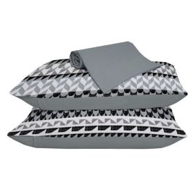 Jogo De Cama King Malha 100% Algodão Solecasa 3 Pçs - Onix Cinza