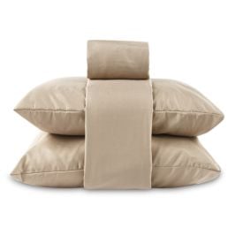 Jogo De Cama King Micro Percal Liso Havan Casa 4 Peças - Bege