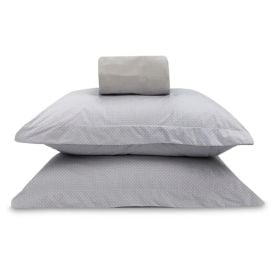 Jogo de Cama King Percal Buona Fortuna 3 pçs - Poa Prata