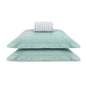 Jogo de Cama King Percal Buona Fortuna 3 p&ccedil;s - Iris Listra Verde