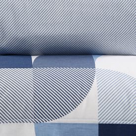 Jogo de Cama King Percal Buona Fortuna 3 pçs - Textura Lorenzo Azul