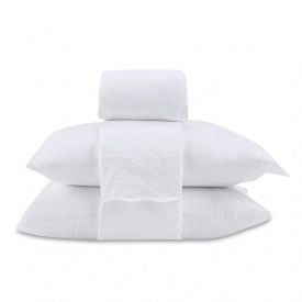 Jogo De Cama Queen 100% Poliéster Com Renda Havan Casa 4 Pçs - Branco