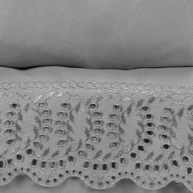 Jogo de Cama Queen com Renda Havan Casa 4 p&ccedil;s - Cinza Amianto