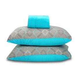 Jogo De Cama Queen Malha 100% Algodão Solecasa 3 Pçs - Venice Turquesa