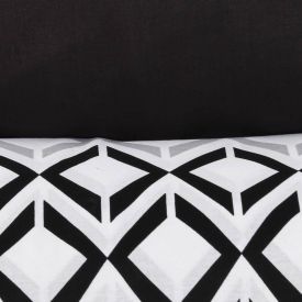 Jogo de Cama Queen Percal Buona Fortuna 4 pçs - Benício Preto 