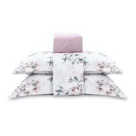 Jogo de Cama Queen Percal Buona Fortuna 4 pçs - Aurora Poa Rosa