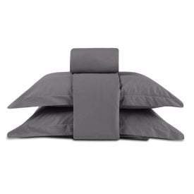 Jogo de Cama Queen Percal Buona Fortuna 4 pçs - Cinza