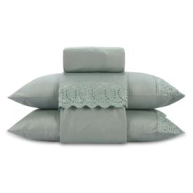 Jogo de Cama Queen com Renda Havan Casa 4 p&ccedil;s - Verde