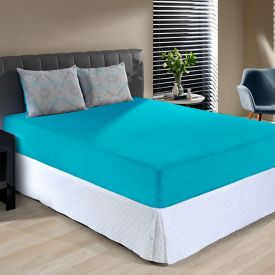 Jogo De Cama Queen Malha 100% Algodão Solecasa 3 Pçs - Venice Turquesa