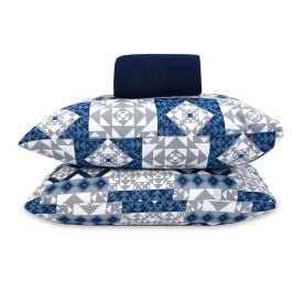 Jogo de Cama Queen Malha Havan Casa 3 pçs - Cali Azul Profundo
