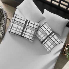 Jogo de Cama Queen Malha Havan Paris 3 p&ccedil;s - Trama Urbana Cinza