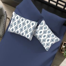Jogo de Cama Queen Malha Havan Paris 3 pçs Havan Casa - Horizonte Azul Profundo